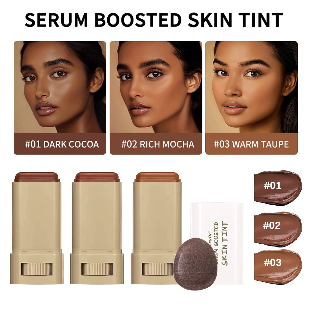 Skin Tint Stick and Serum Foundation for Natural Everyday Makeup Coverage - 1