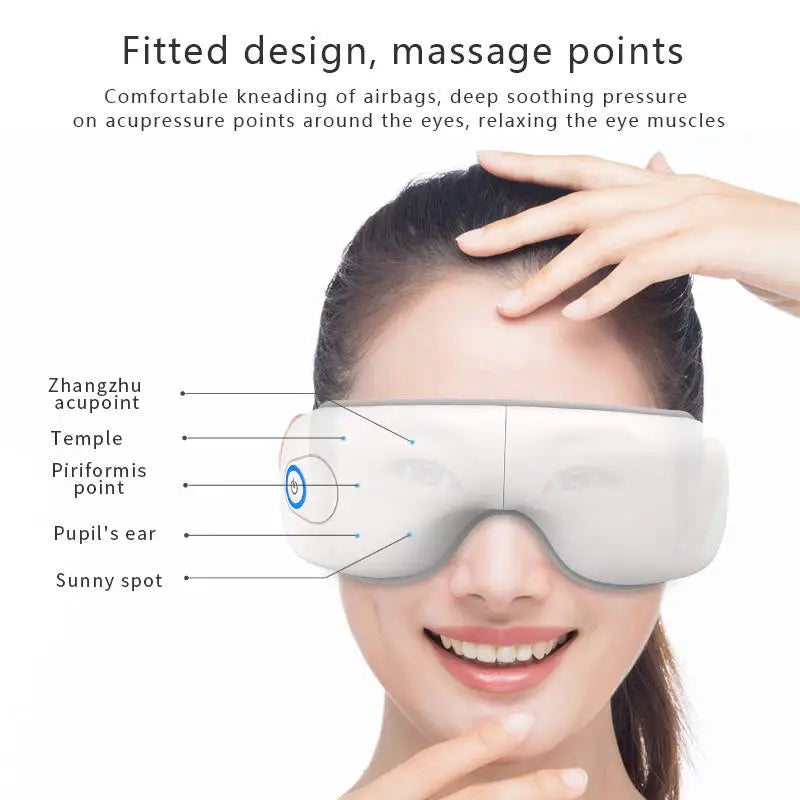 Eye Massager and Heated Compression Mask for Relaxing Tired Eyes at Home