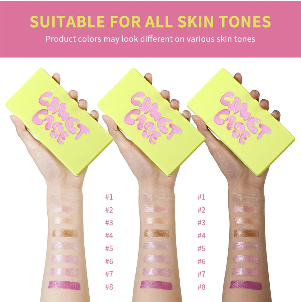 Cream Highlighter Palette and Makeup Blush Set for Professional Sculpting Looks