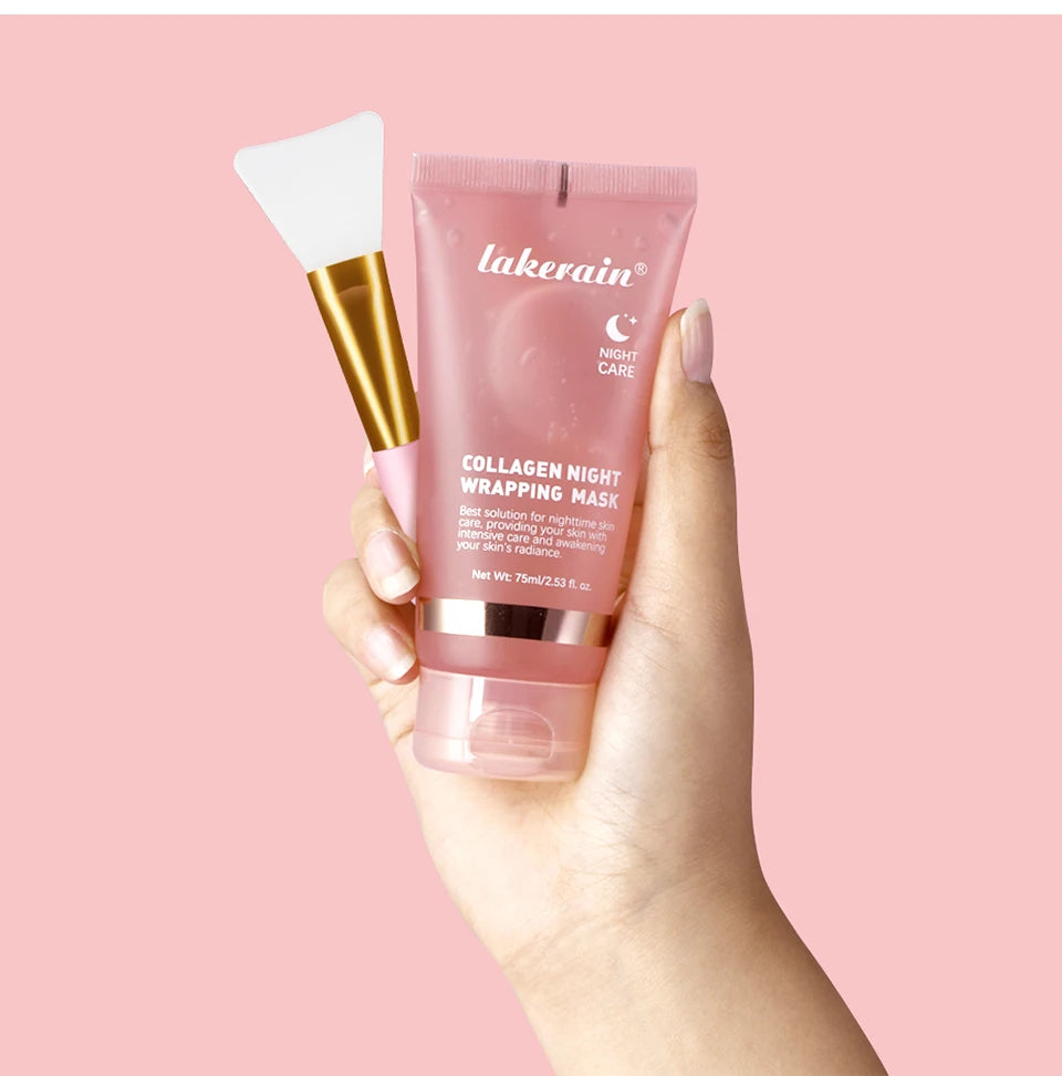 Collagen Night Wrapping Mask and Peel Off Facial Treatment for Overnight Repair