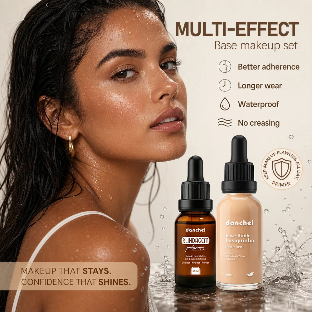 Face Makeup Set and Liquid Foundation Combo for Long Lasting Natural Daily Wear - 3