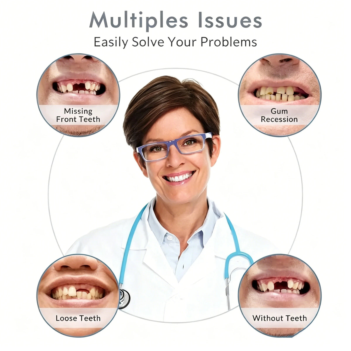 Silicone Snap On Veneers and Cosmetic Teeth Covers for Instant Smile Confidence