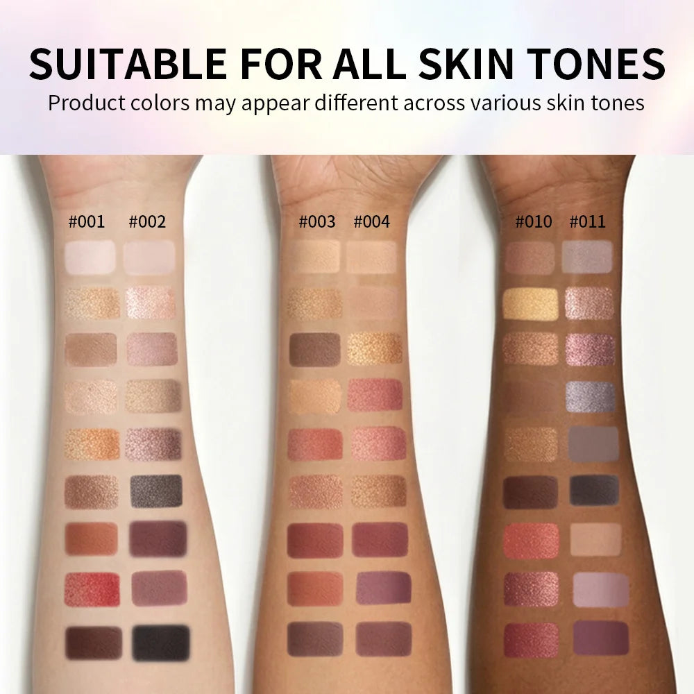 Nine Color Eyeshadow Palette and Matte Shimmer Makeup Kit for Daily Smoky Looks