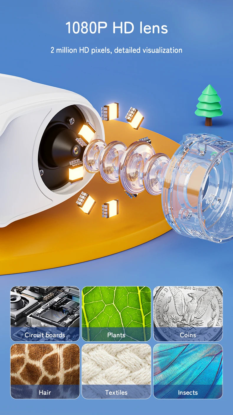 Handheld Microscope and Digital Science Toy for Kids Exploring Nature and Learning