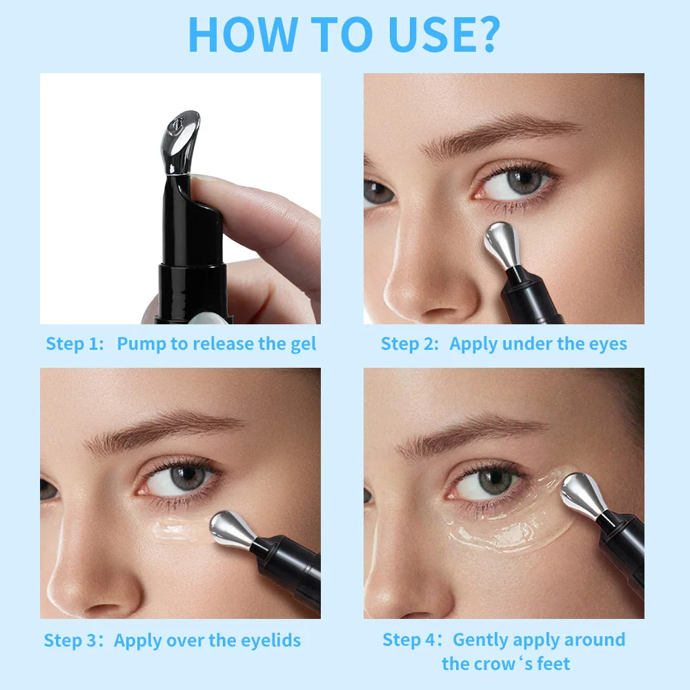 Eye Gel and Brightening Serum for Daily Dark Circles and Puffy Under Eye Skin - 6