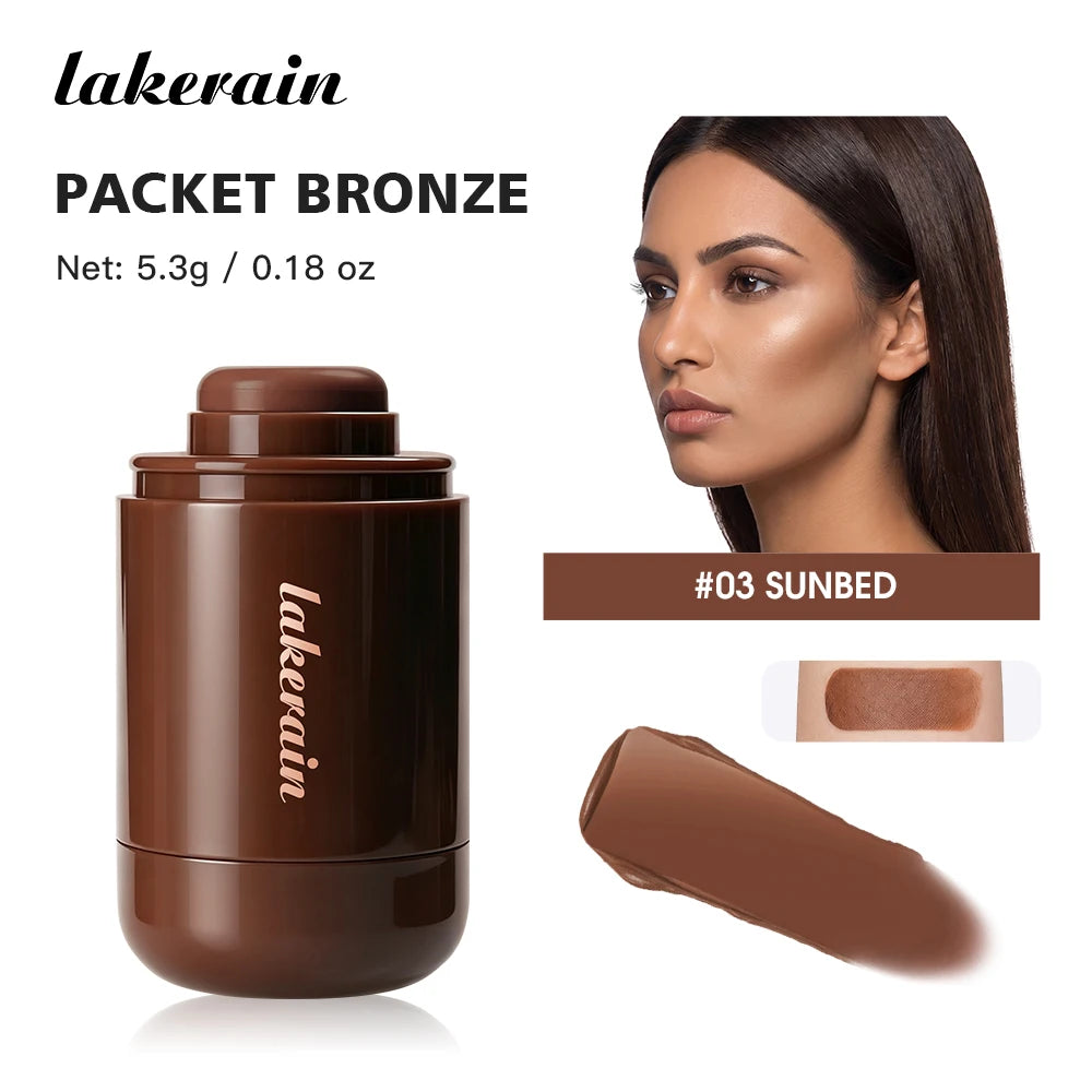 Cream Contour Stick and Bronzer Makeup for Daily Sculpting and Face Defining
