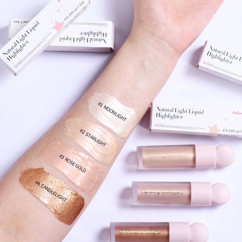 Liquid Highlighter and Shimmer Makeup Luminizer for Radiant Glow and Beauty
