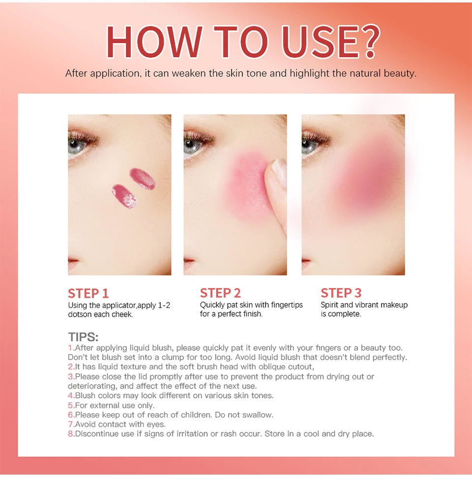 Liquid Blush and Cheek Tint for Natural Flawless Makeup Everyday Wear - 15