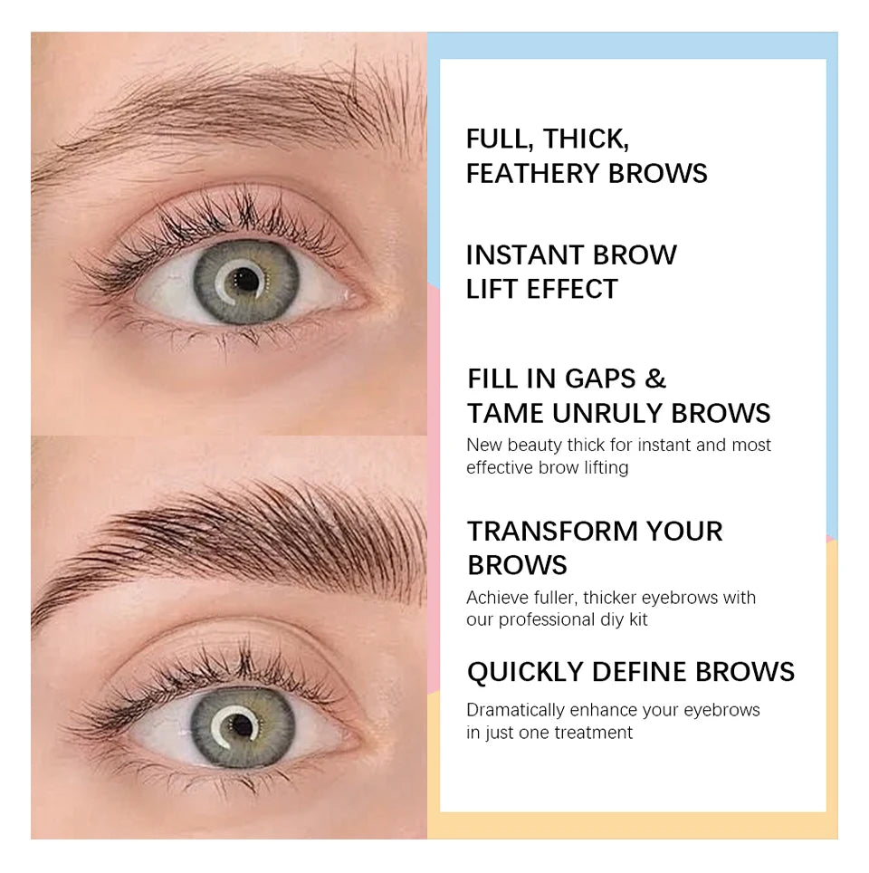 Brow Lamination Kit and Eyebrow Perm Set for Professional Salon Style Brows