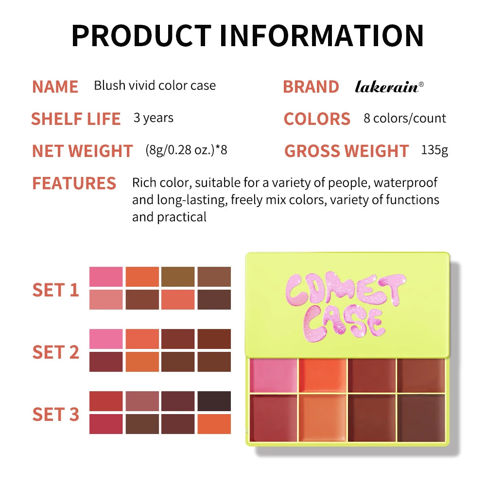 Cream Highlighter Palette and Makeup Blush Set for Professional Sculpting Looks - 4