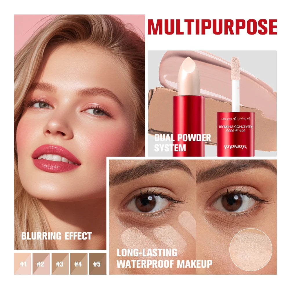 Glide and Hide Blurring Concealer and Full Coverage Foundation for Daily Makeup - 4