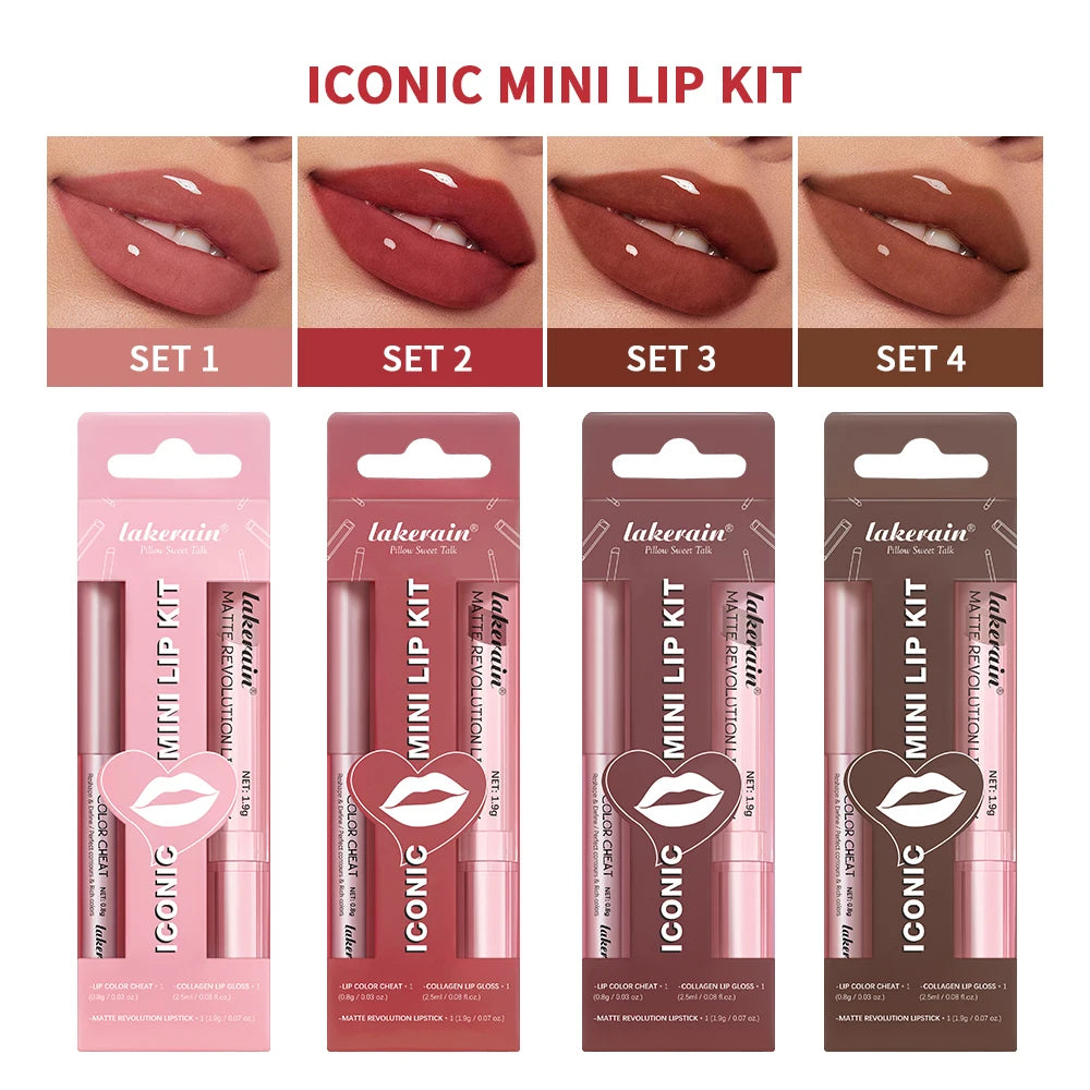 Lip Liner and Lipstick Makeup Set for Perfect Daily and Travel Lip Styling - 2