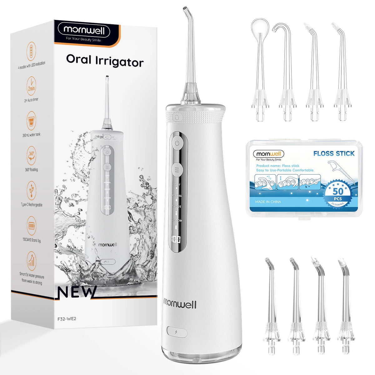 Electric Oral Irrigator and Water Flosser for Daily Dental Teeth Cleaning
