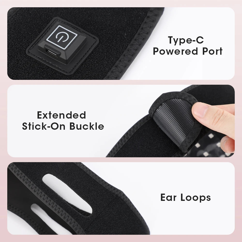 Red Light Therapy Belt and Infrared Heat Wrap for Face Neck and Body Relaxation