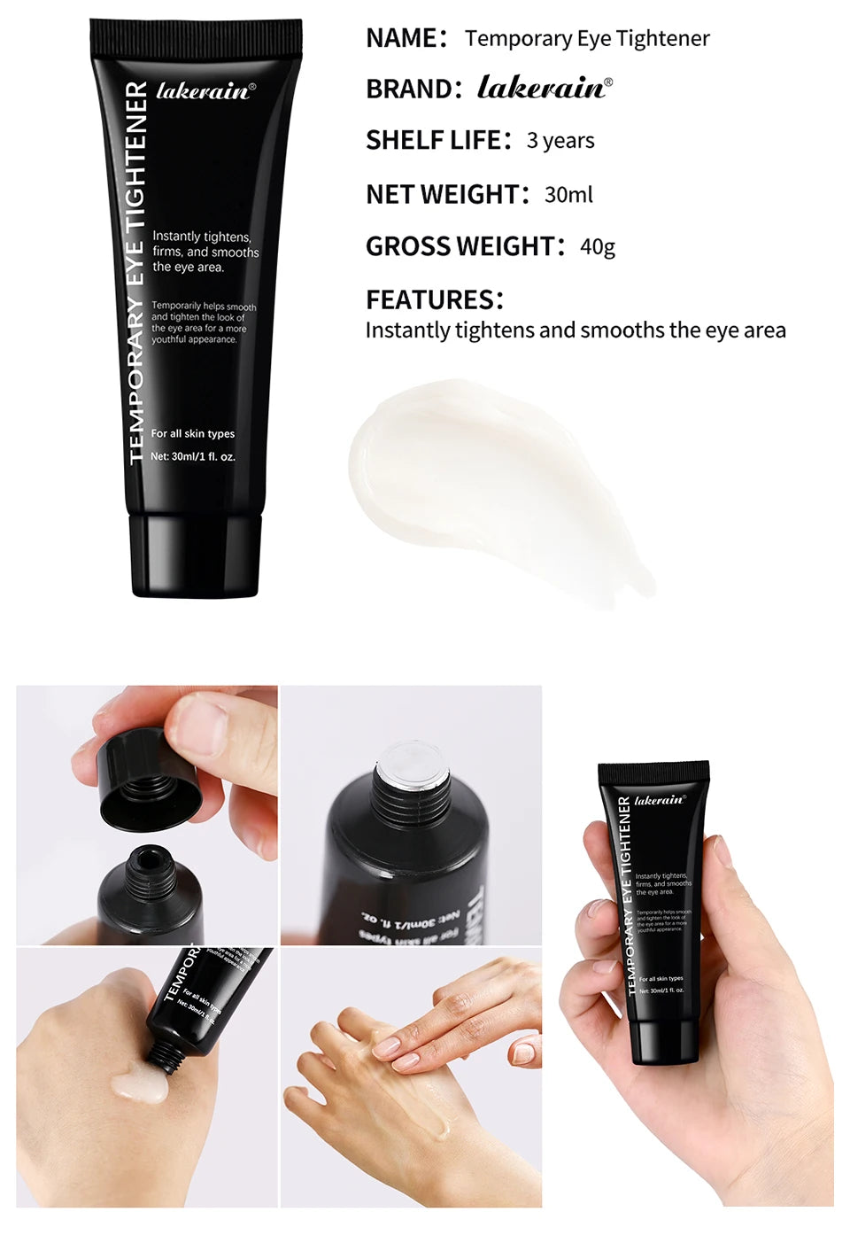 Temporary Eye Tightener and Anti Aging Cream for Smooth Youthful Looking Skin - 17