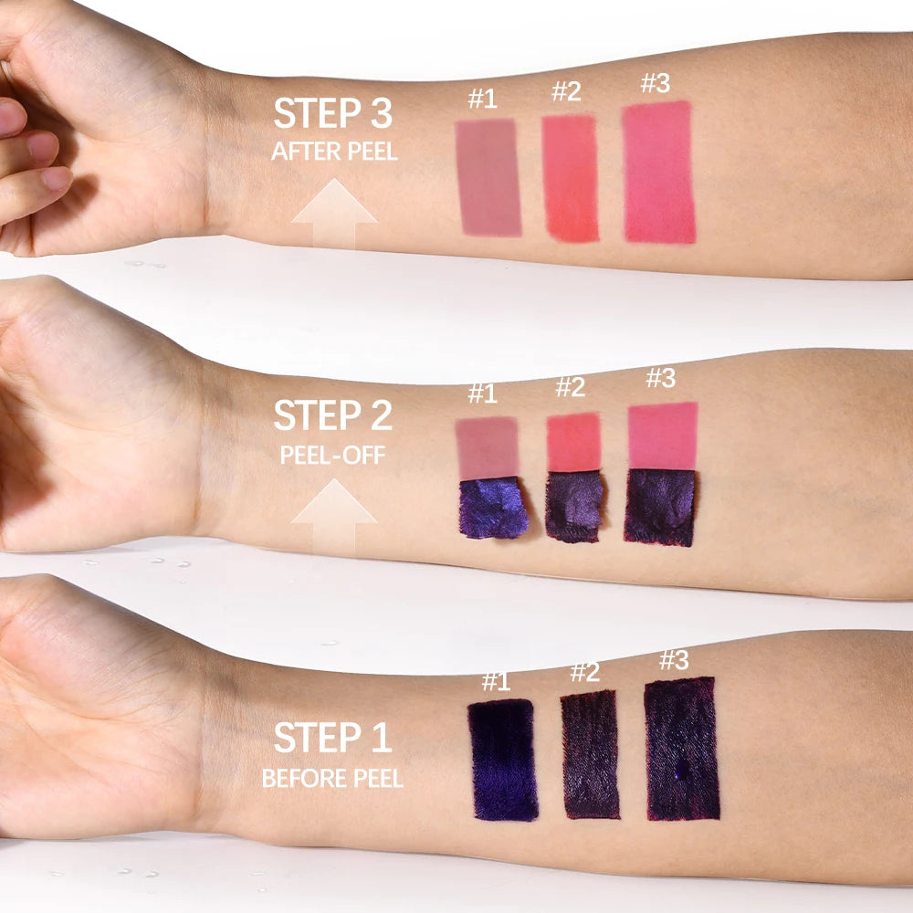 Peel Off Lip Stain and Long Lasting Matte Lip Tint for Daily Wear and Events