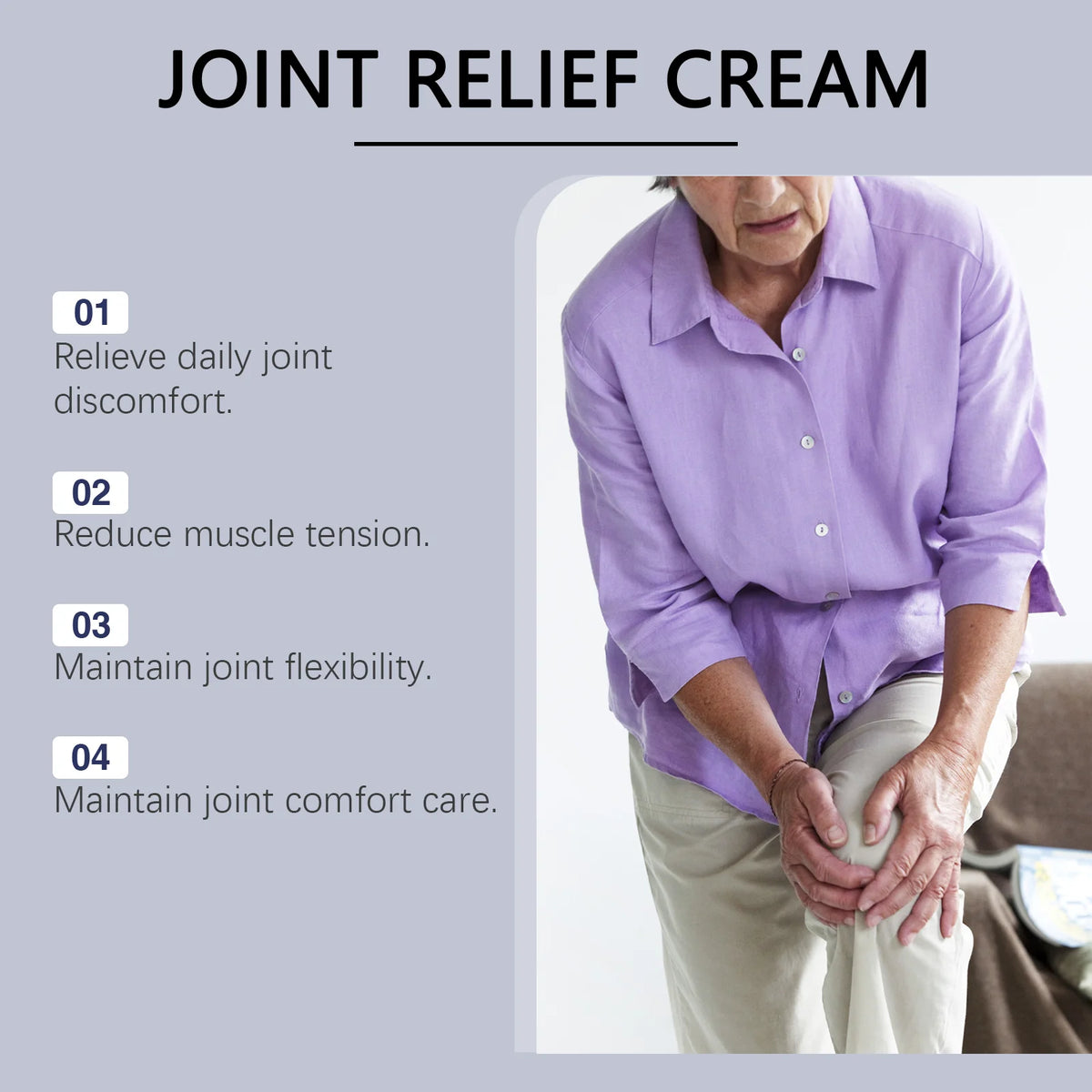 Joint Relief Massage Cream and Muscle Soothing Lotion for Daily Joint Care Support