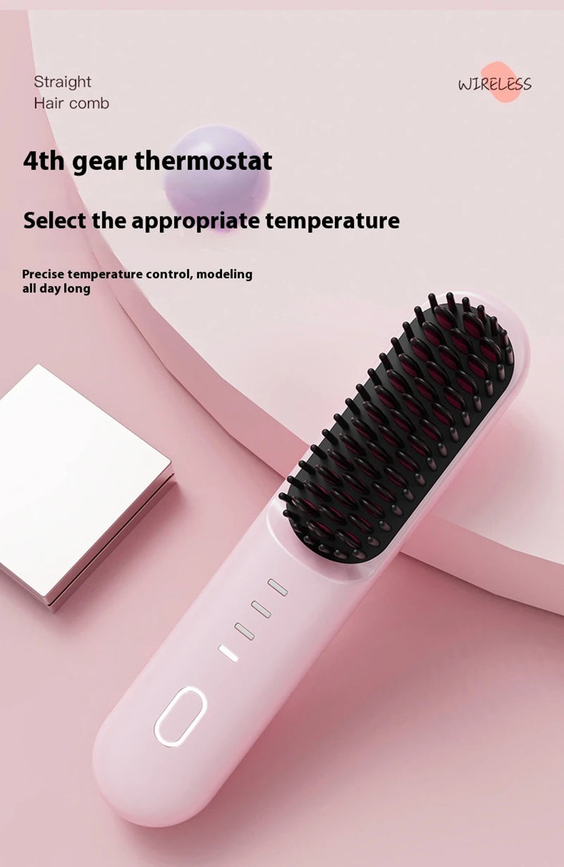 Hair Straightening Brush and Heated Smoothing Comb for Quick Daily Styling - 14