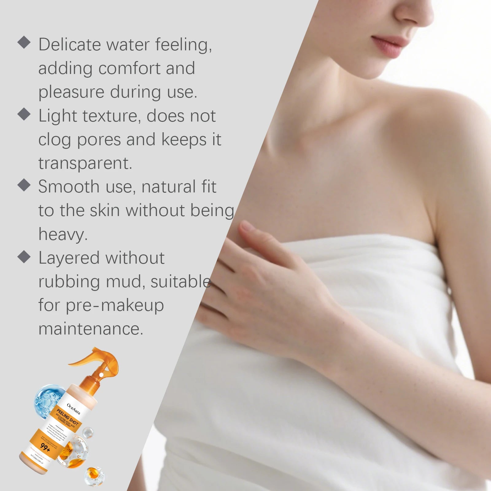 Exfoliating Spray and Skin Brightening Serum for Body and Foot Care Routine - 5
