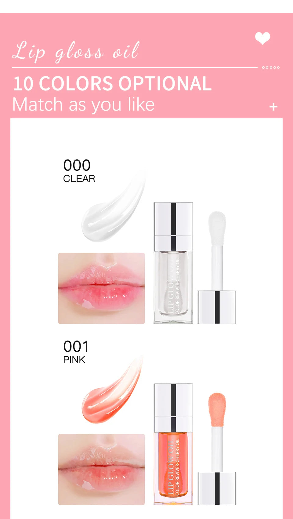 Lip Oil Plumping Lip Gloss and Hydrating Tinted Lip Glow for Daily Makeup Routines