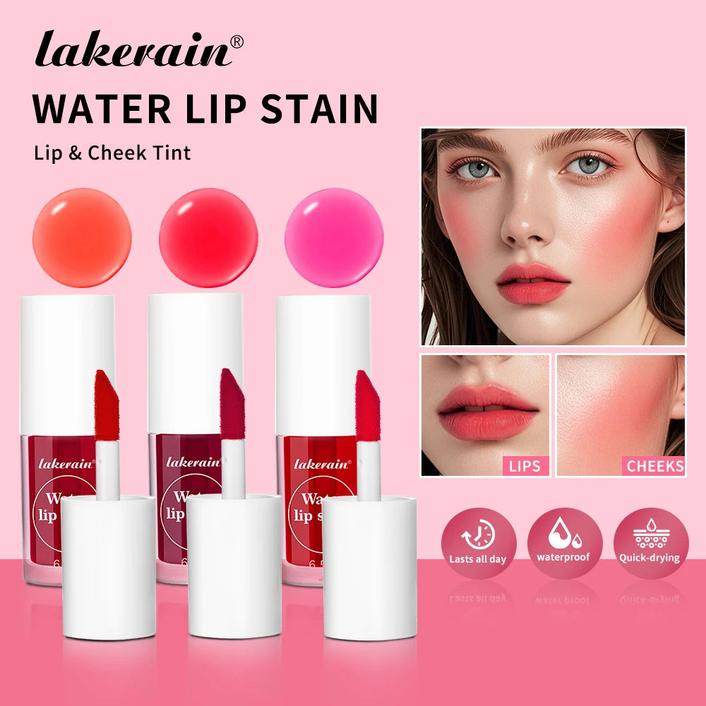 Water Lip Stain and Liquid Blush for Natural Daily Makeup and Hydrated Look - 4