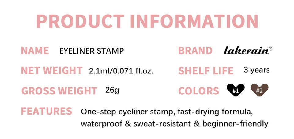Liquid Eyeliner Stamp and Winged Eyeliner Pen for Perfect Quick Eye Makeup Looks