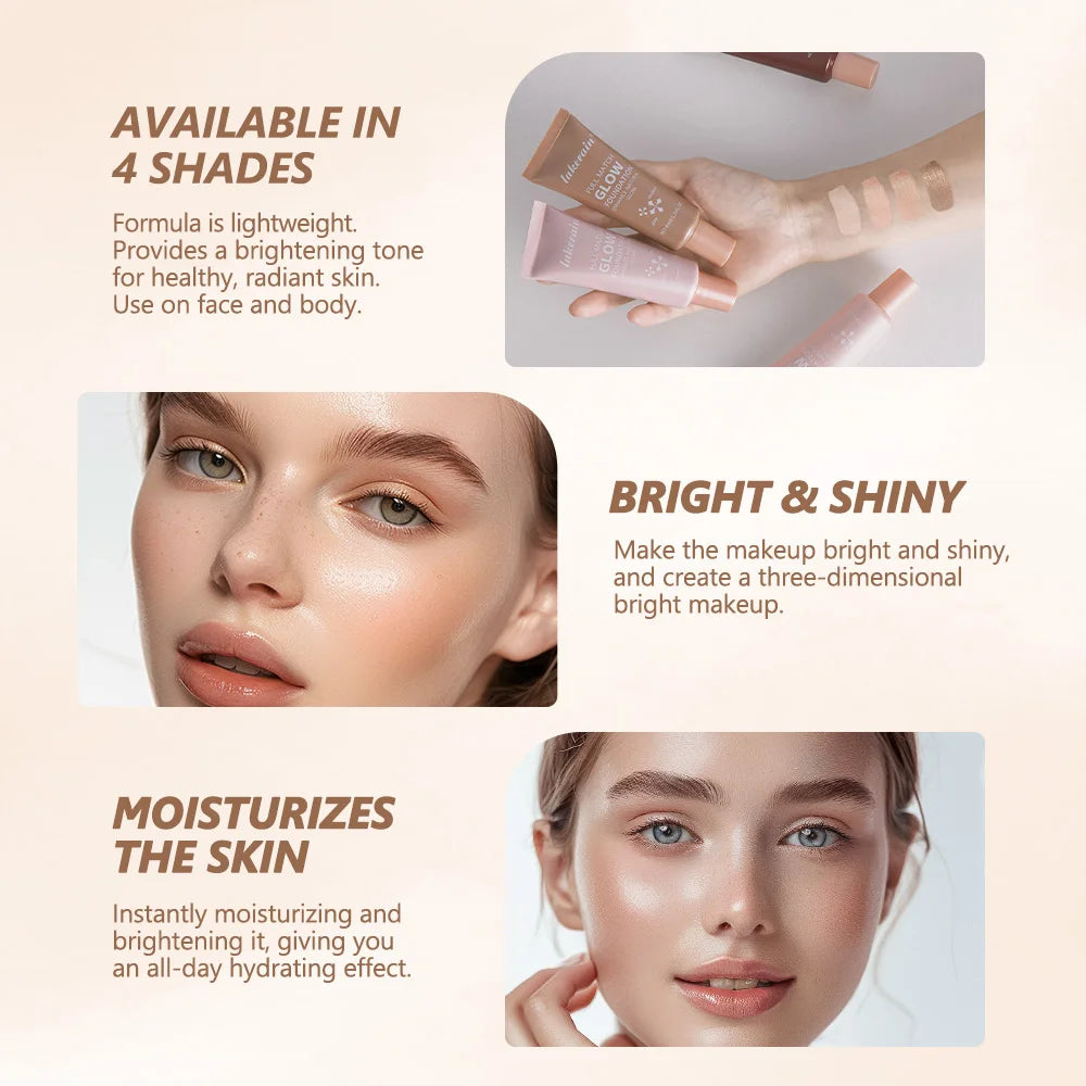 Liquid Glow Foundation and Radiant Skin Enhancer for Natural Daily Makeup Looks - 5