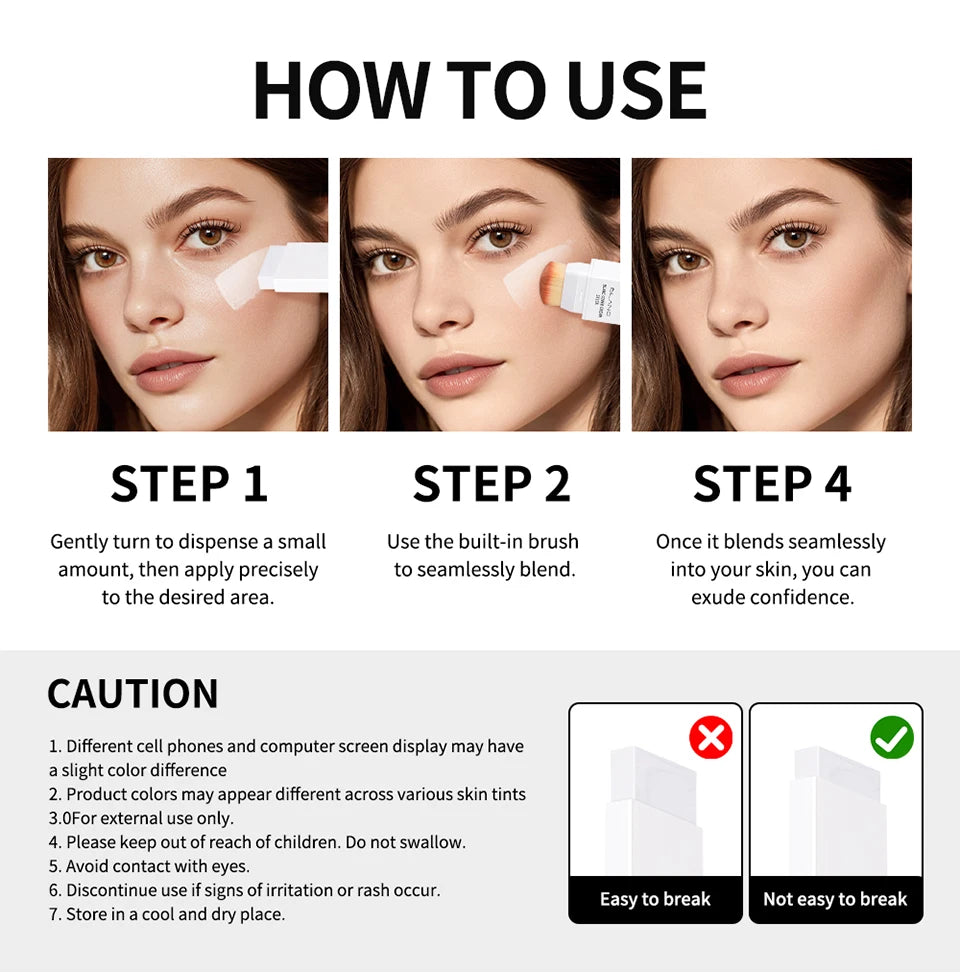 Blanc Cover Cream Stick and Color Changing Foundation for Natural Daily Makeup