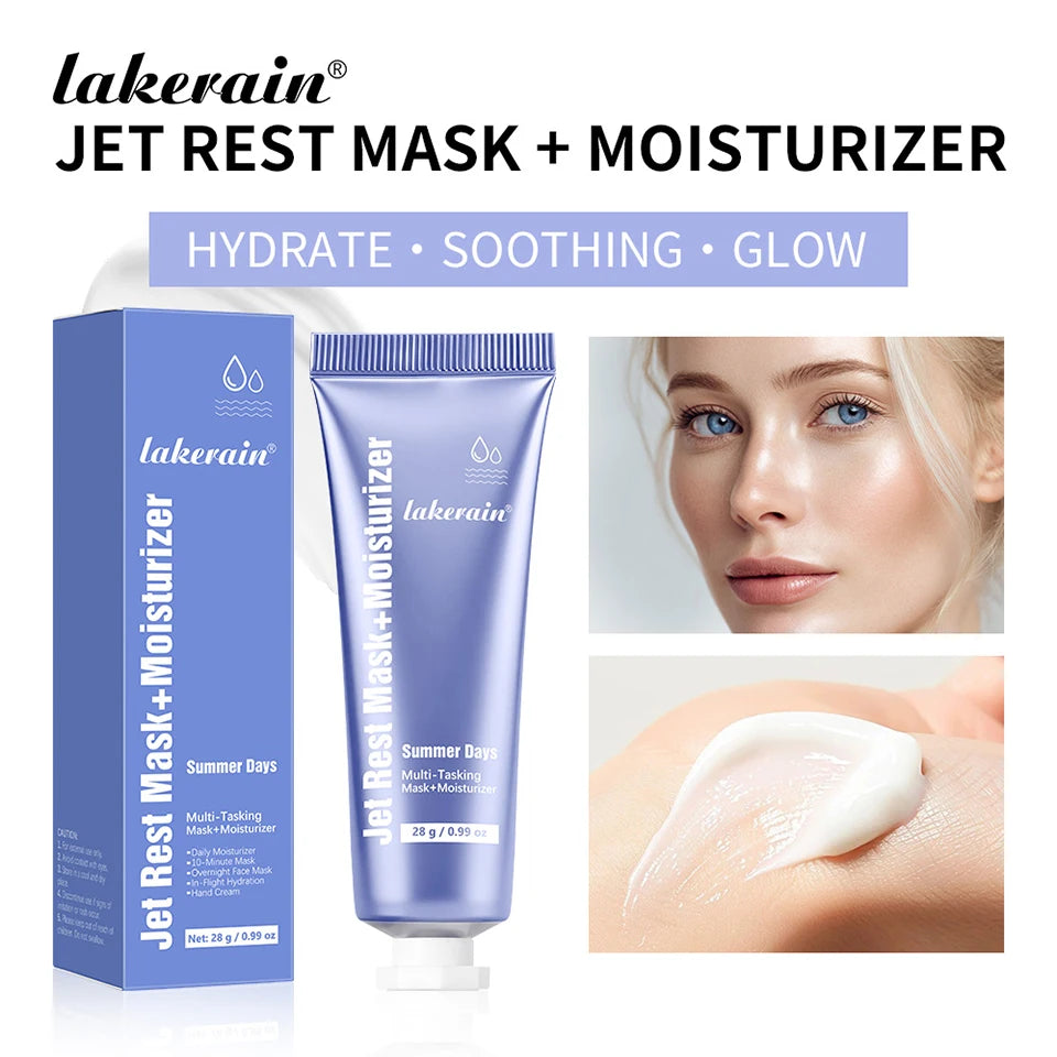 Jet Rest Mask and Daily Moisturizer for Dry Skin and Travel Skincare Routine - 7