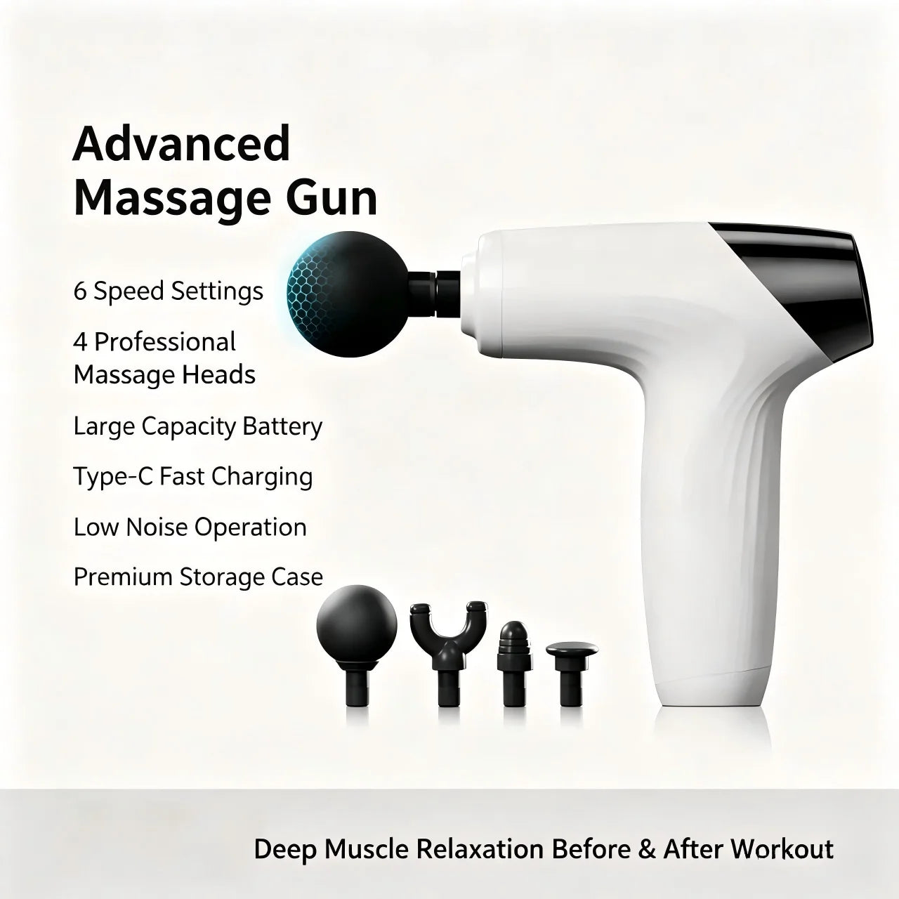 Mini Massage Gun and Percussion Muscle Massager for Post Workout Recovery Relief - 1
