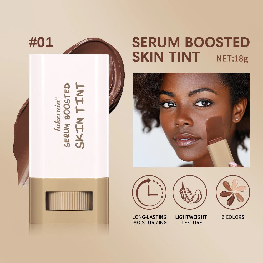Foundation Stick and Pressed Powder Set for Daily Makeup Routine and Gift Giving