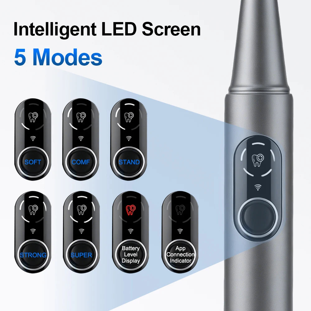 Visual Ultrasonic Dental Scaler and Tooth Tartar Remover for Home Oral Care