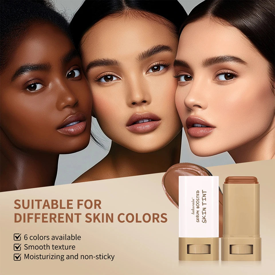 Skin Tint Stick and Serum Foundation for Natural Everyday Makeup Coverage
