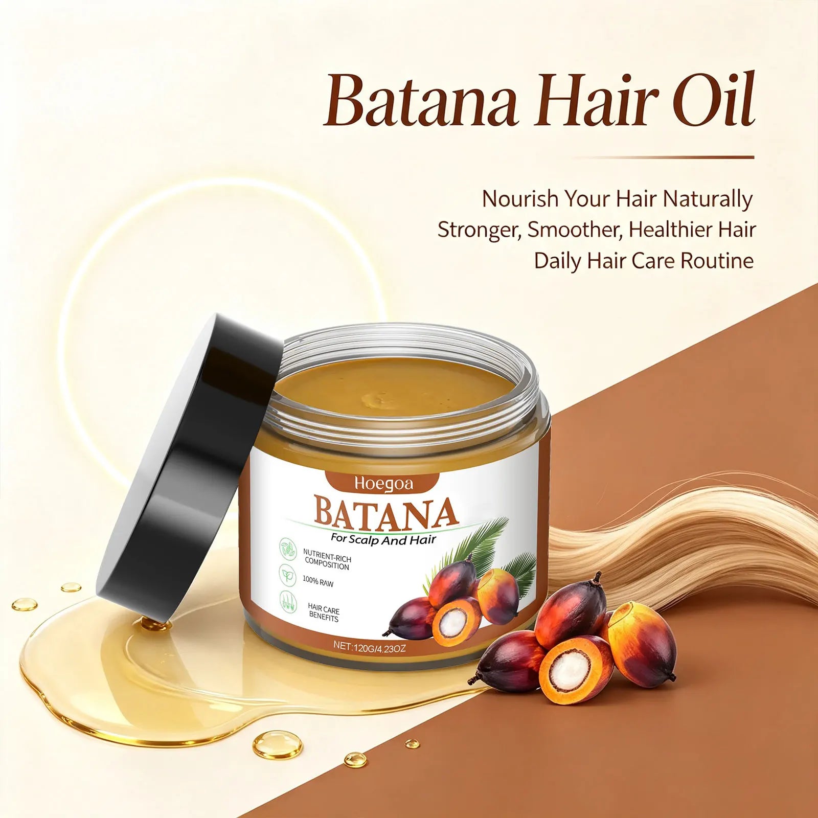 Batana Hair Mask and Deep Conditioning Treatment for Dry Damaged Hair Repair - 2
