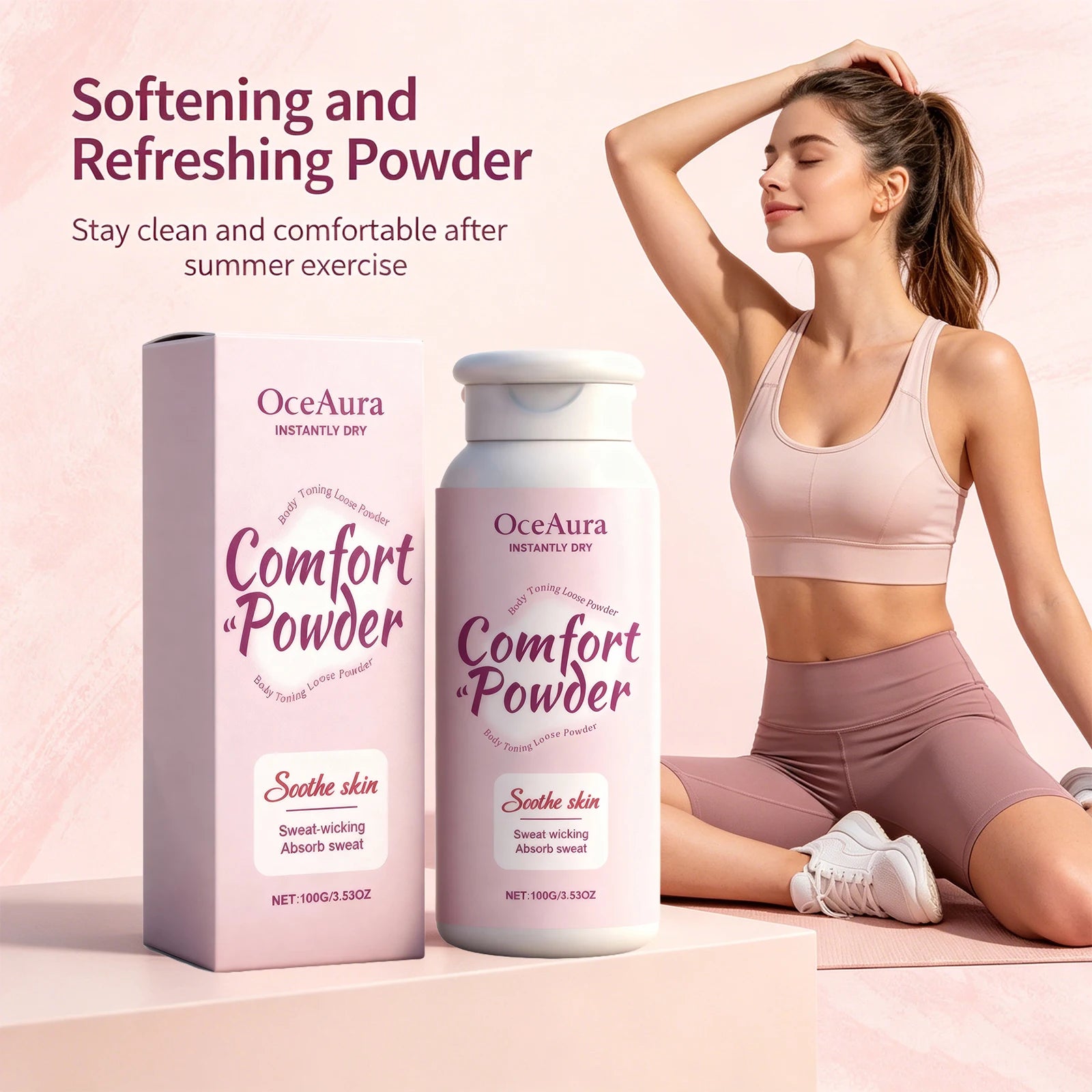 Comfort Powder and Sweat Absorbing Dust for Hot Summer Skin Protection - 2