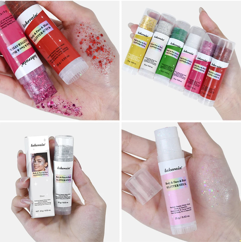 Body Shimmer Stick and Glitter Glow Balm for Festival and Party Makeup Looks - 20