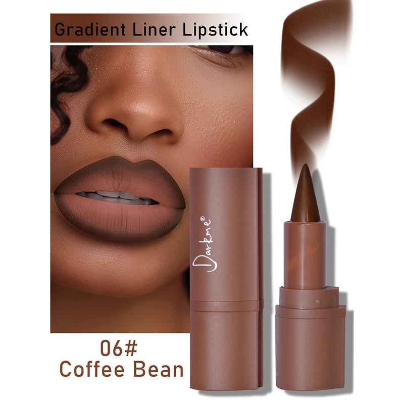 Matte Lip Liner and Velvet Lipstick Pencil for Precise Long Lasting Daily Makeup