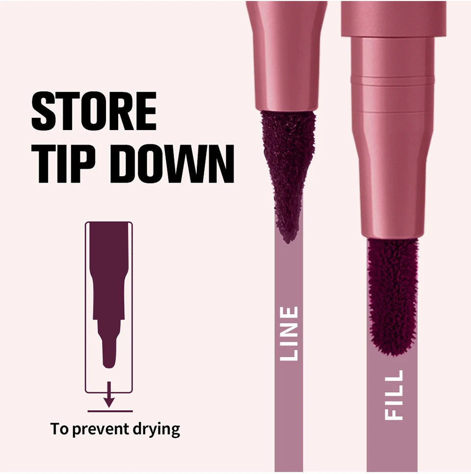 Lip Contour Lip Stain and Long Lasting Liner for Perfect Daily Makeup Looks - 11