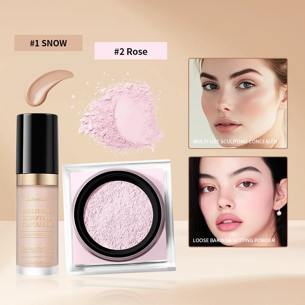 Face Makeup Set and Concealing Powder Kit for Flawless Daily Beauty Routines - 10