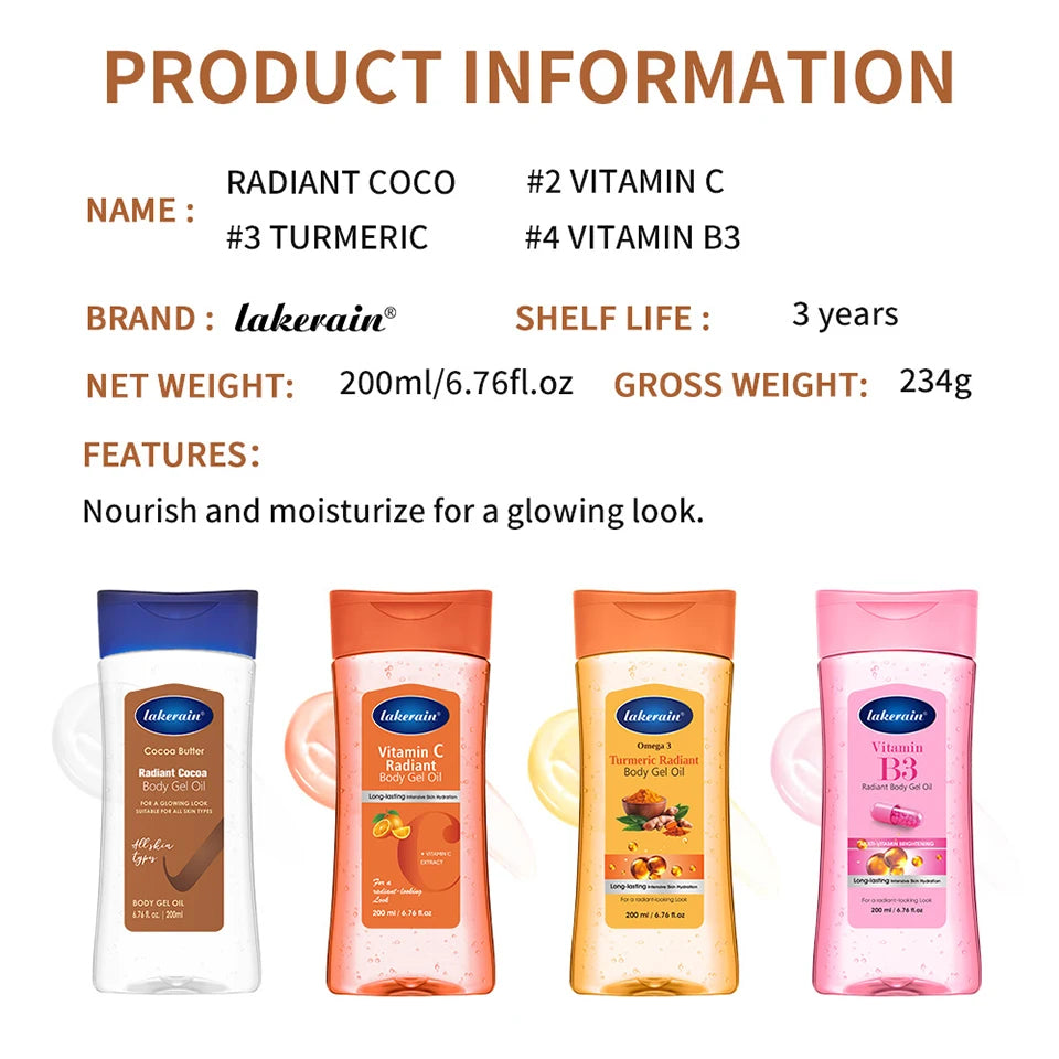 Radiant Body Gel Oil and Moisturizing Skin Treatment for Daily Glowing Hydration - 14