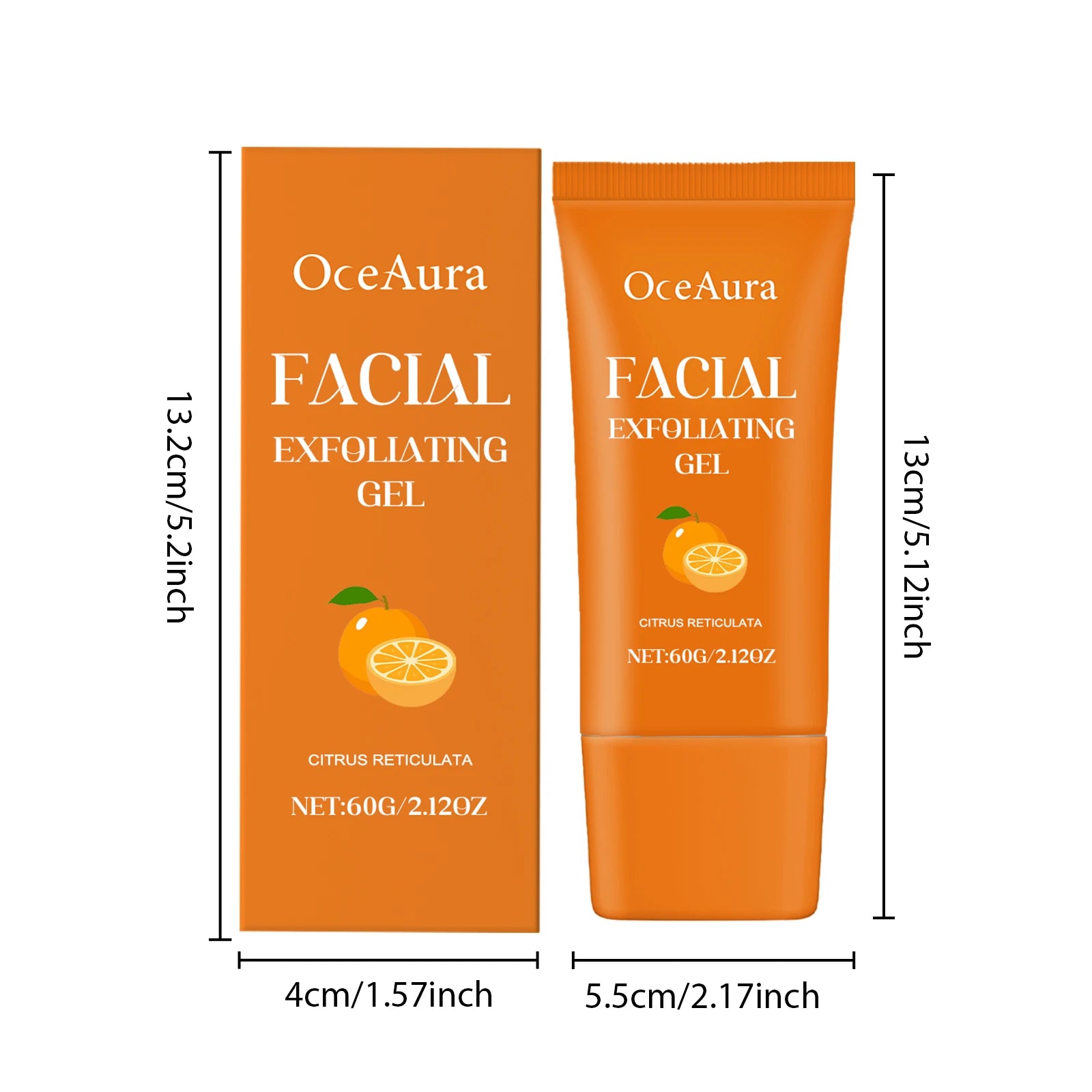 Orange Exfoliating Gel and Facial Scrub Cleanser for Brightening Dull Skin - 6