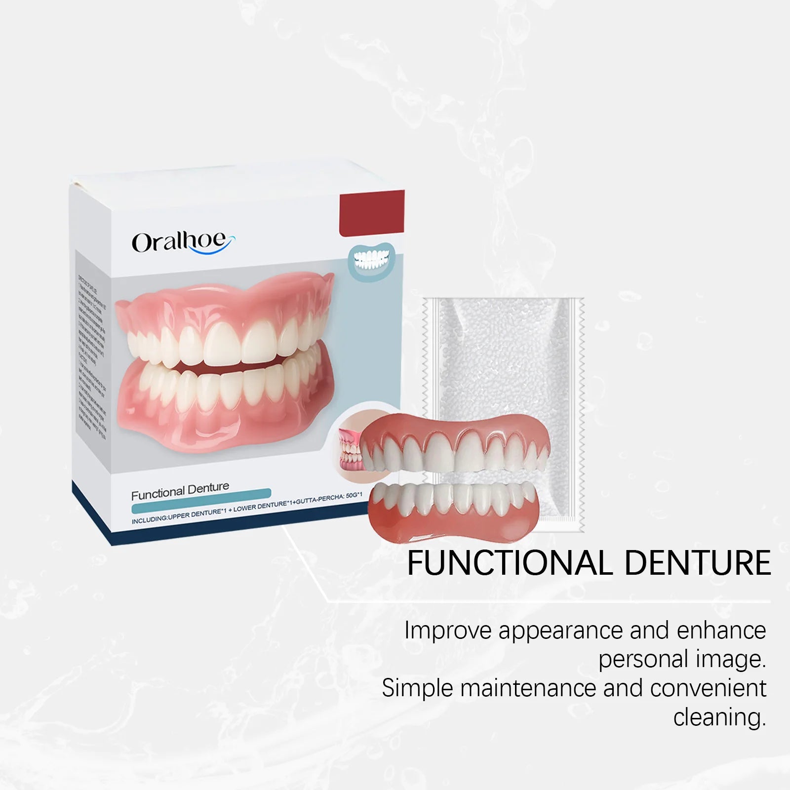 Soft Silicone Denture Kit and Fake Teeth Set for Natural Smile and Tooth Restoration - 17