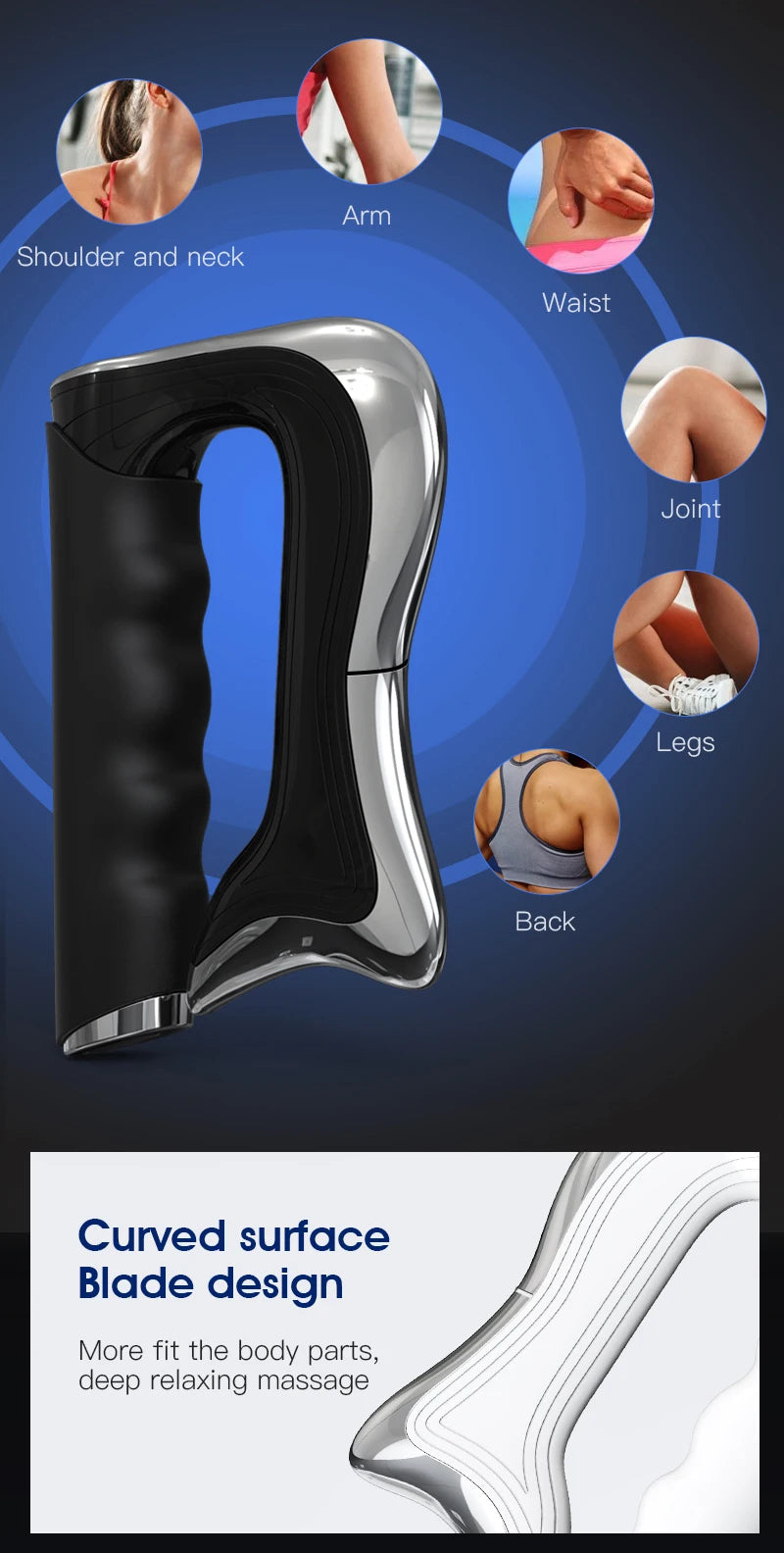 Electric Fascia Knife and Muscle Scraper Tool for Deep Tissue Body Recovery - 15