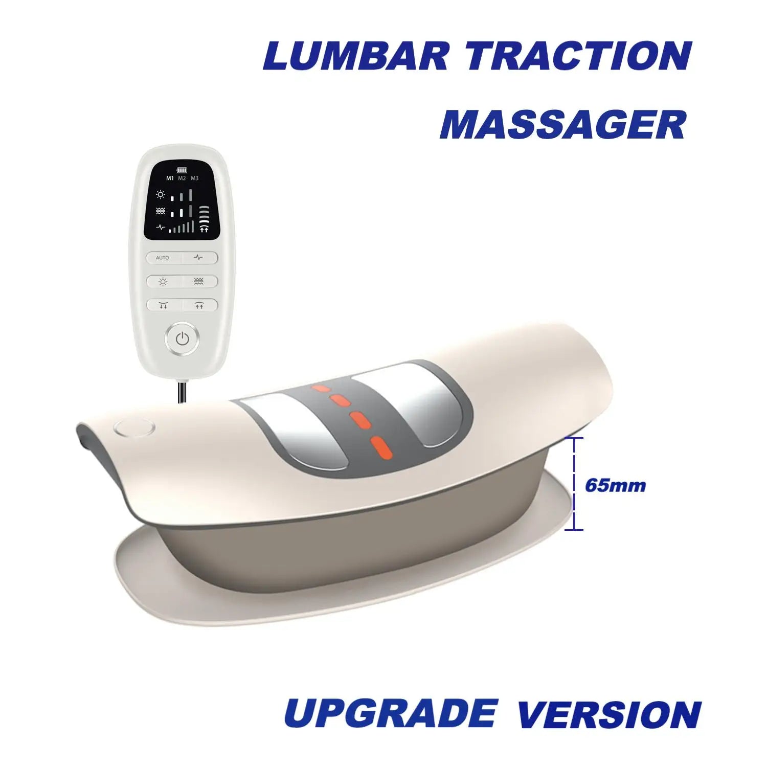 Lumbar Traction Device and Back Stretcher Massager for Muscle Pain Relief - 1