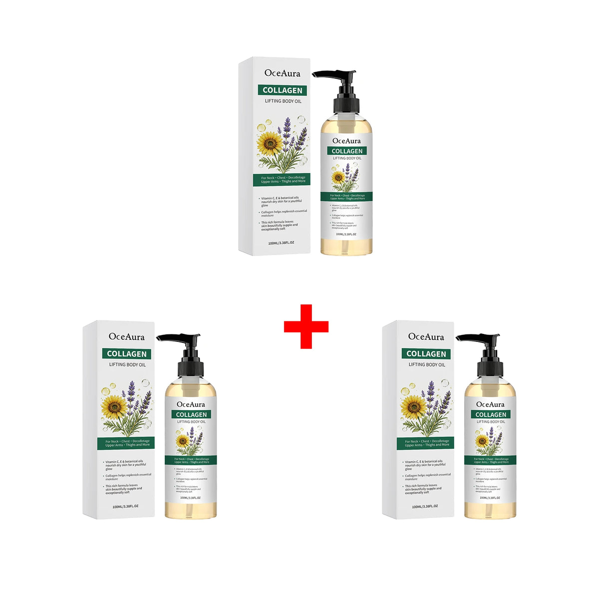 Collagen Body Oil and Skin Firming Serum for Daily Moisturizing and Hydration