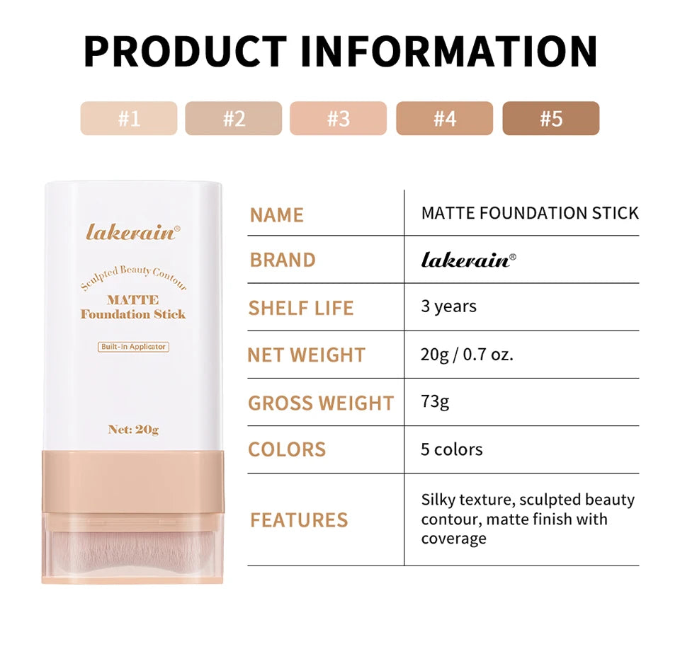 Matte Foundation Stick and Cream Concealer for a Flawless Daily Makeup Look