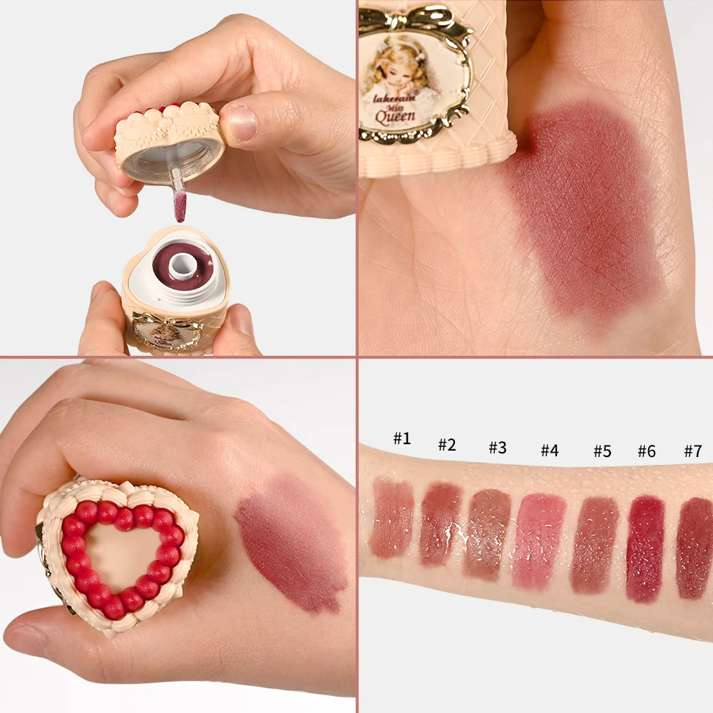 Strawberry Cake Lip Mud and Matte Lip Cream for Long Lasting Velvet Makeup