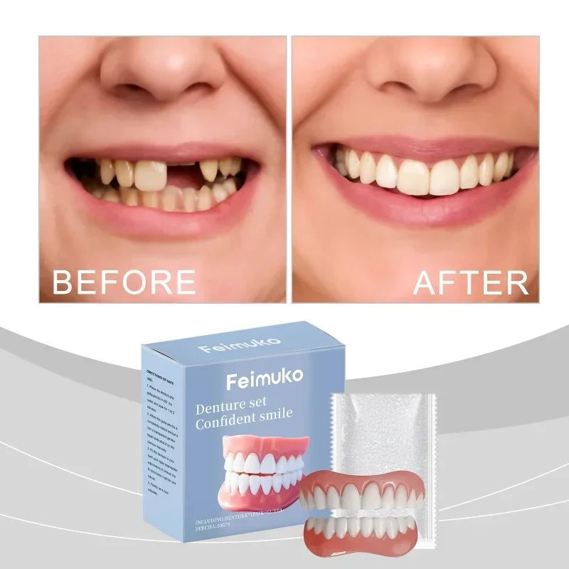 Temporary Dentures and Cosmetic Fake Teeth for Instant Smile Confidence Care - 1