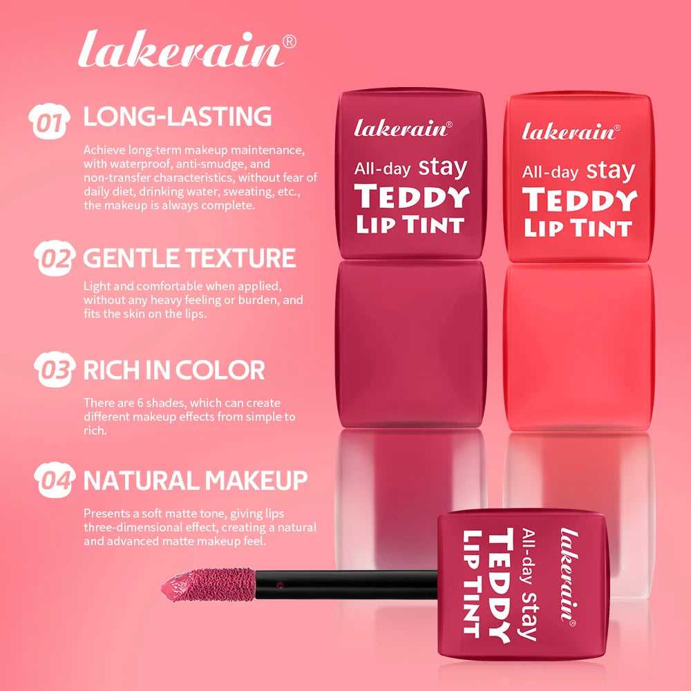 Teddy Lip Tint and Matte Liquid Lipstick for long lasting waterproof natural makeup