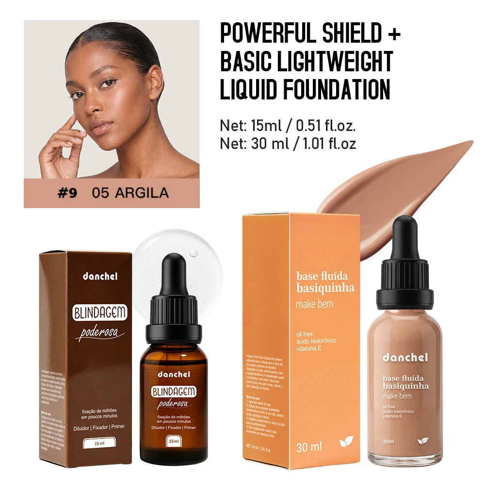 Face Makeup Set and Liquid Foundation Combo for Long Lasting Natural Daily Wear - 18